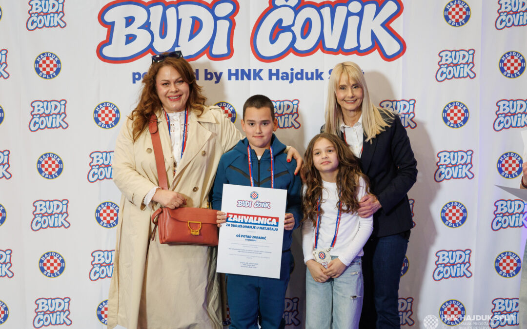 Na Poljudu održana završnica kampanje „Budi čovik“ – našu školu predstavljali ravnateljica i učenici